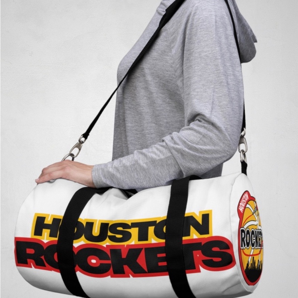 Customize and White Duffel Bag